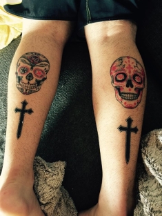 mexican skull custom tattoo design
