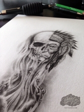 skull custom tattoo design